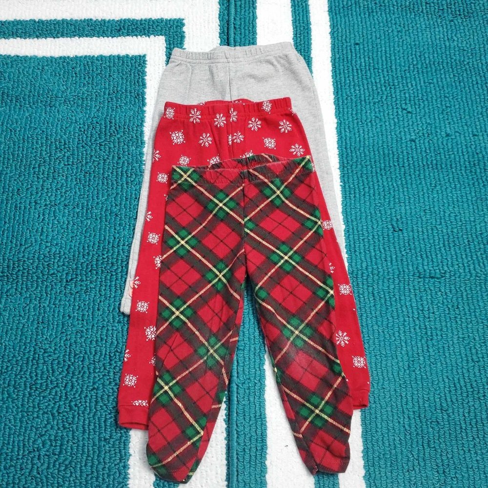 Carters Holiday Time Bundle Girls Infant Toddler Sweatpants Jogger Plaid Pattern